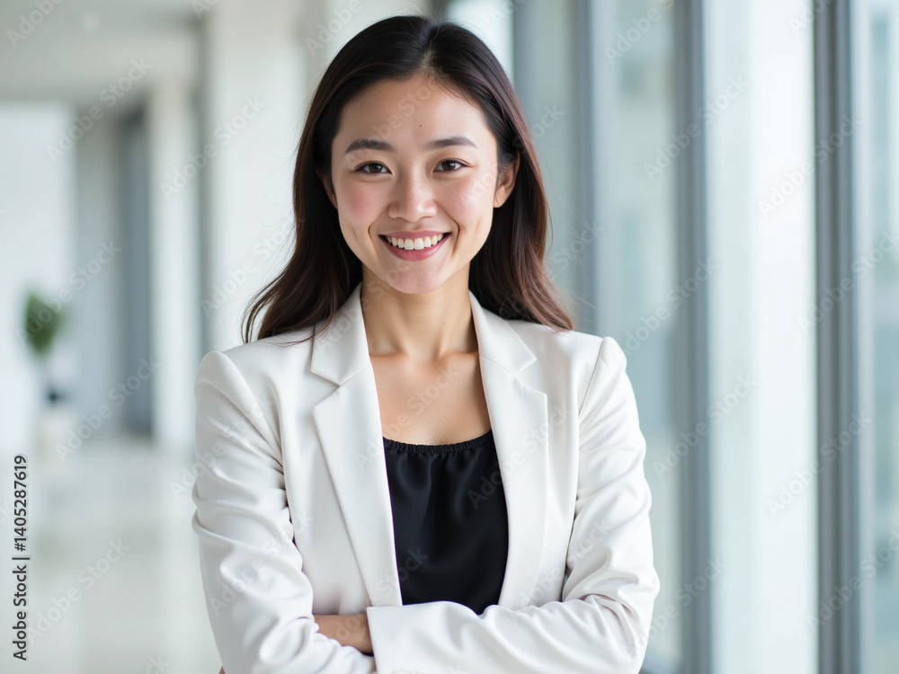 Portrait of Confident Asian Business Woman in Formal Attire Portrait of Confident Asian Business Woman in Formal Attire