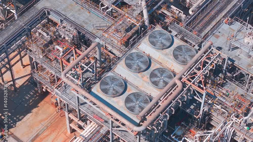 Complex Network of Pipes in Industrial Refinery Complex Network of Pipes in Industrial Refinery