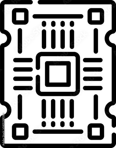 pcb board Illustration on a white background     