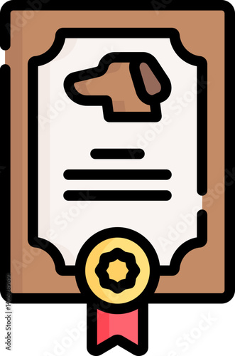pedigree Illustration on a white background     