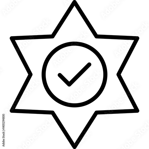 Verified Badge with Six-Poi Icon