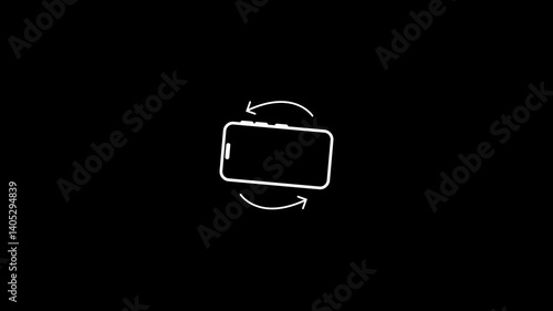  animation of rotate your phone.Turn you Smart phone rotate device screen, Phone flip sign, Phone Rotation animation. Device rotation sign.