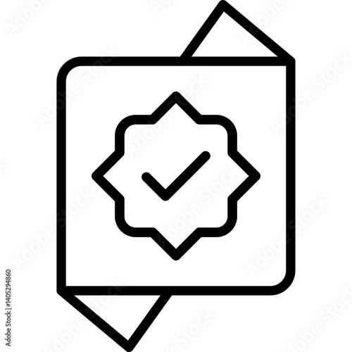 Verified Document Badge in  Icon