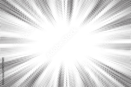 Halftone texture dot radial background, cartoon comic retro pop art dot border, halftone shadow