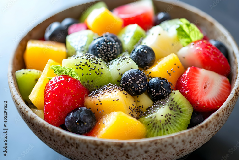 A bowl filled with a colorful mix of fresh fruits A bowl filled with a colorful mix of fresh fruits