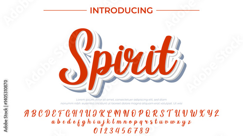 Spirit Font Stylish brush painted an uppercase vector letters, alphabet, typeface