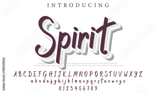 Spirit Font Stylish brush painted an uppercase vector letters, alphabet, typeface