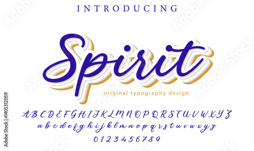 Spirit Font Stylish brush painted an uppercase vector letters, alphabet, typeface