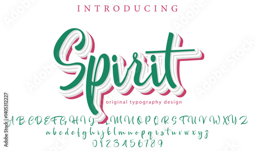 Spirit Font Stylish brush painted an uppercase vector letters, alphabet, typeface
