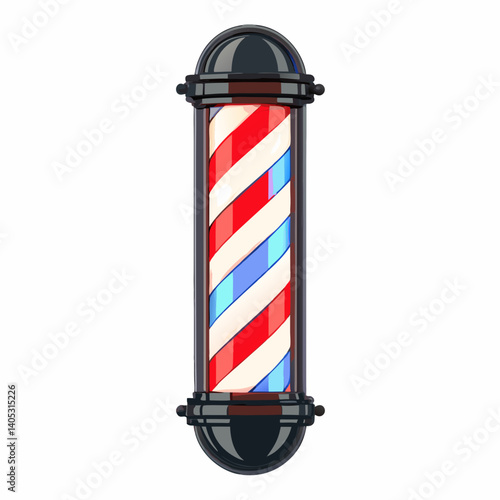 Create a bold neon barber shop sign vector graphic with a strong stroke.