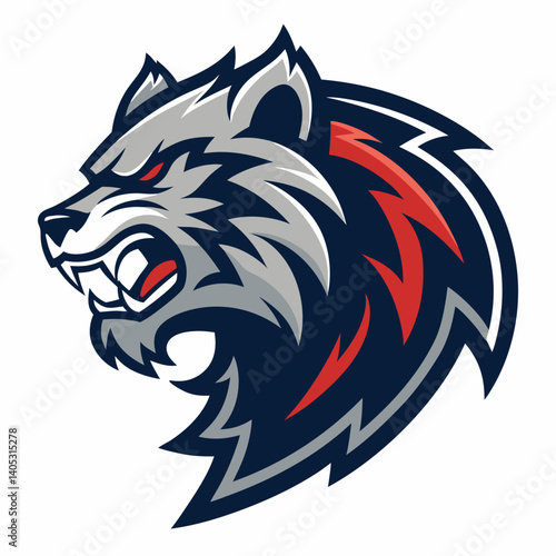 Design a vector esports team logo with a bold stroke.  The logo should be easily scalable and have a strong visual impact.