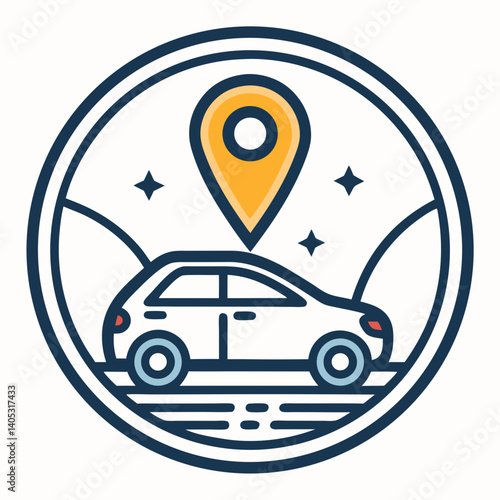 Design a bold vector logo for a ride-sharing service.  The logo should have a strong, memorable design.
