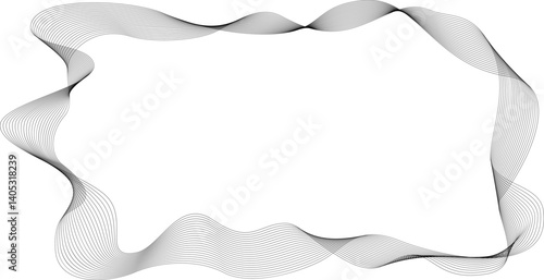 Frame of lines with blending modern. Technology style, future, science, digital. Overlay vector lines