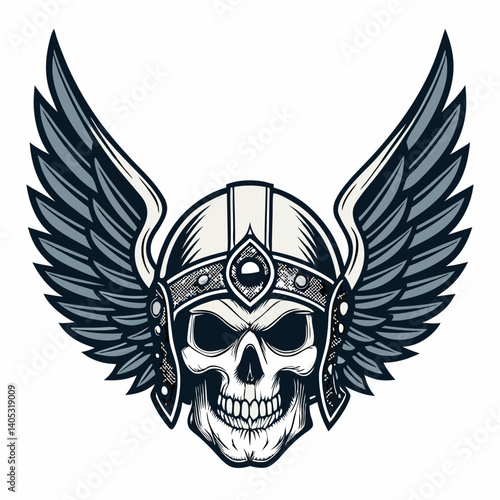 Create a vector illustration of a bold skull with cybernetic wiring details.