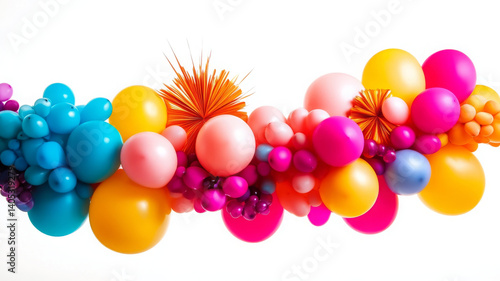 Colorful balloon bouquet bring joyful, vibrant, and cheerful mood