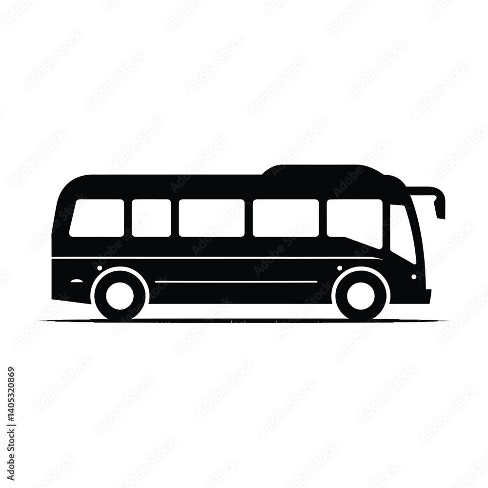 Bus minimalist black silhouette design Bus minimalist black silhouette design