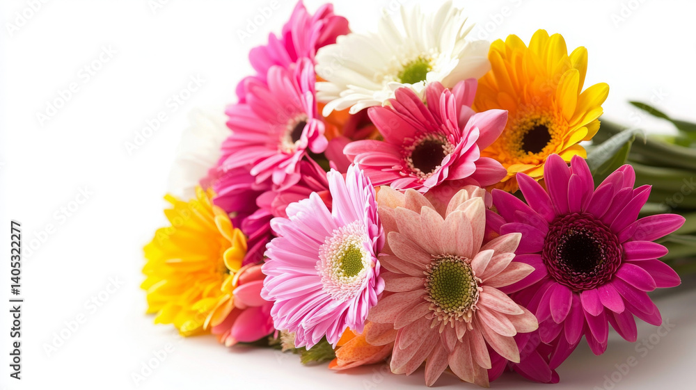 Colorful bouquet of flowers makes her happy and in love with vibrant colors Colorful bouquet of flowers makes her happy and in love with vibrant colors