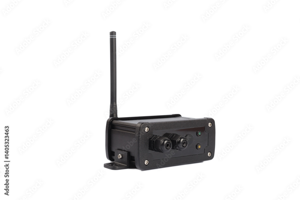 Modern electronic device on white background