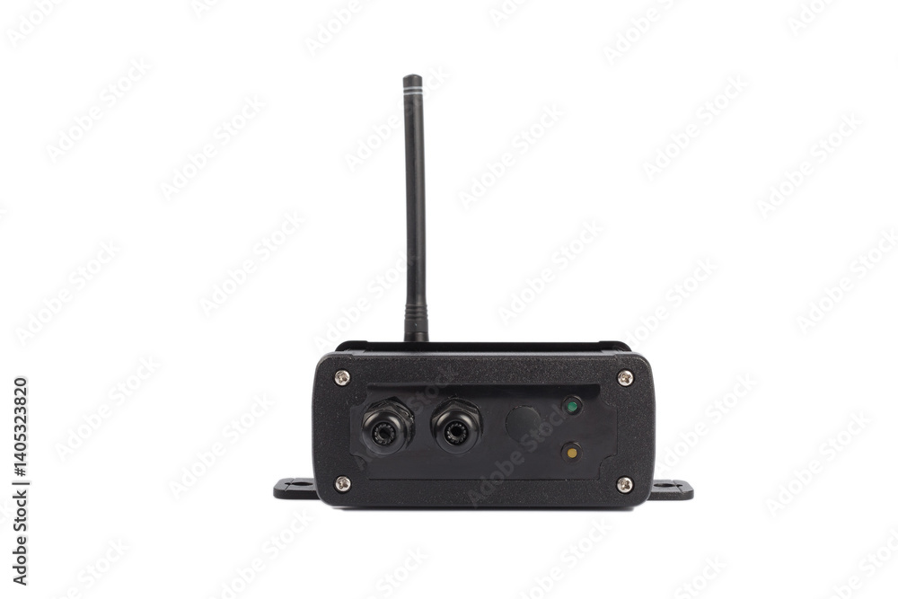 Modern electronic device on white background