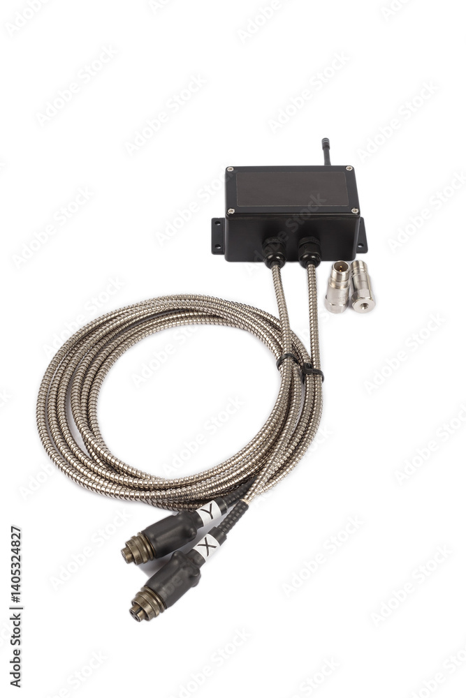 Modern electronic device on white background