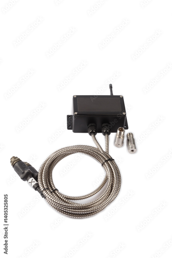 Modern electronic device on white background