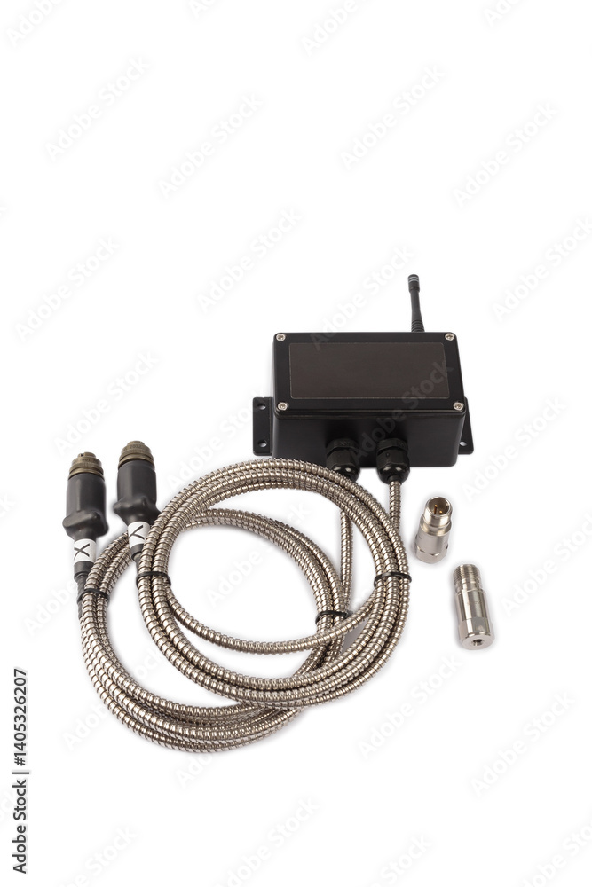 Modern electronic device on white background Modern electronic device on white background