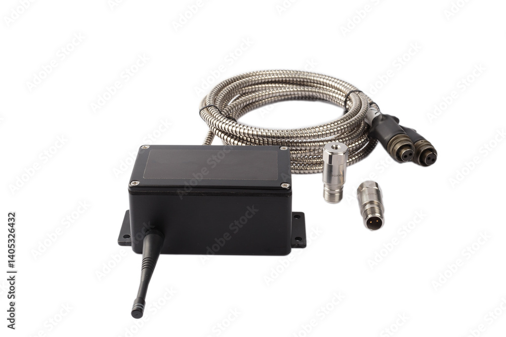 Modern electronic device on white background