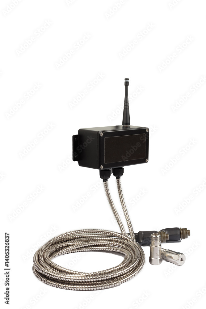 Modern electronic device on white background