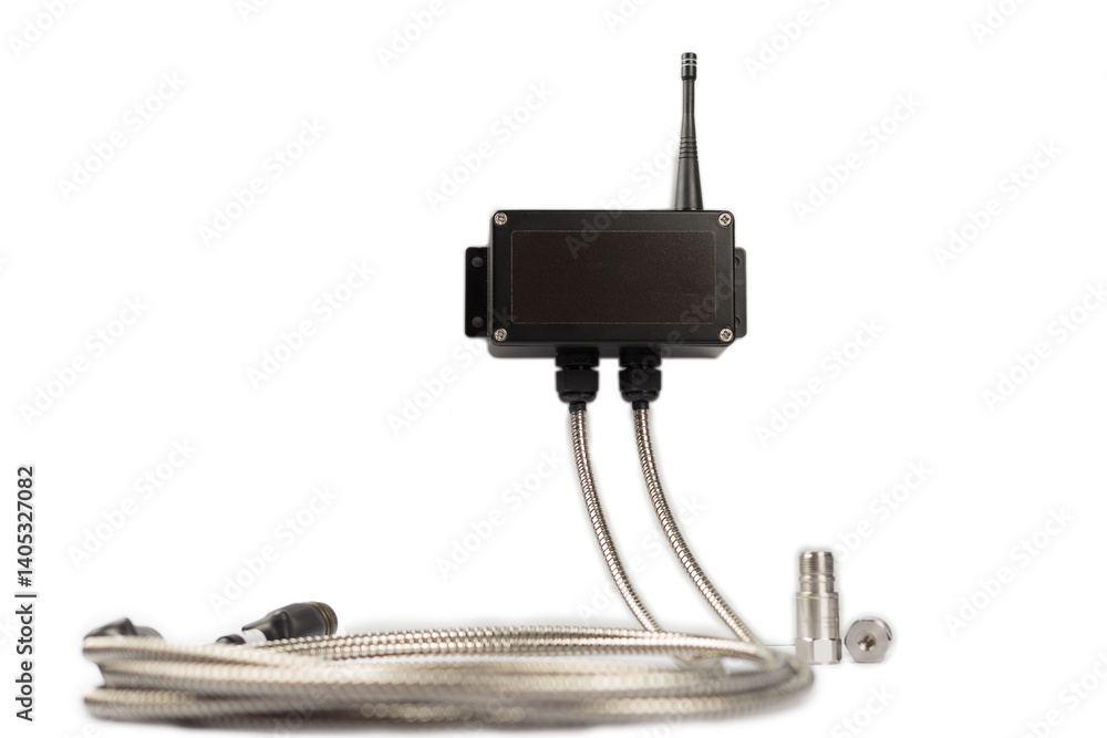 Modern electronic device on white background