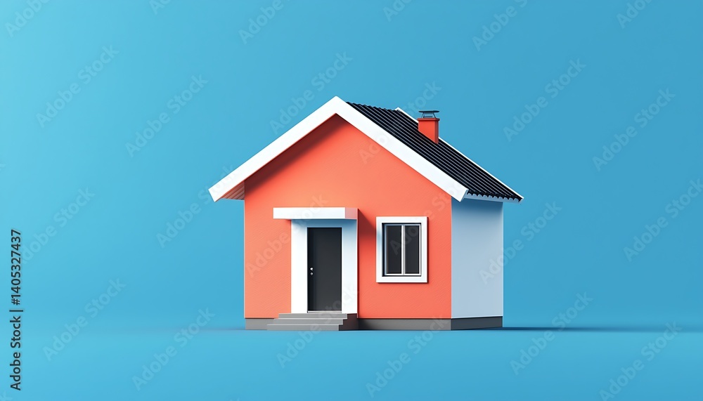 custom made wallpaper toronto digitalMinimalist house icon, sharp and modern, suitable for architectural presentations.