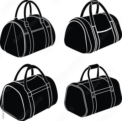 Gym Bag silhouette vector
