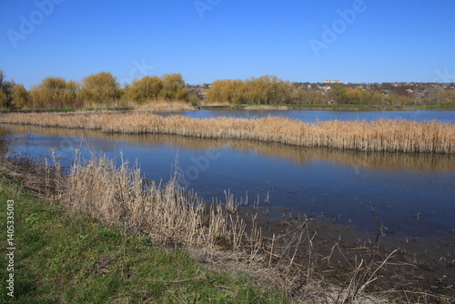 A body of water with a bridge over it