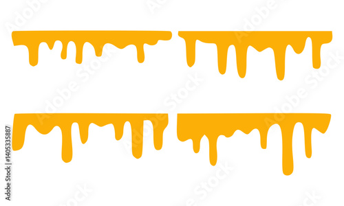 Melted cheese, cheese vector. cheese on white background. Flowing liquid isolated on white background. leak, splash, spilled liquid.