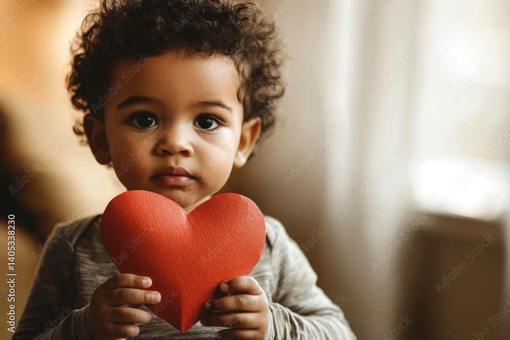 Valentine's day greeting and funny gift. Serious face cute mixed-race toddler boy with big paper heart in hands. Smiling baby with love. Happy kid celebrating love. Love-themed kid picture. Valentine's day greeting and funny gift. Serious face cute mixed-race toddler boy with big paper heart in hands. Smiling baby with love. Happy kid celebrating love. Love-themed kid picture.