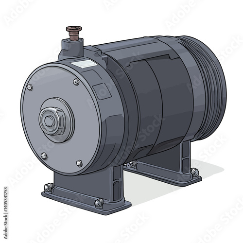 Dynamo machine on a white 