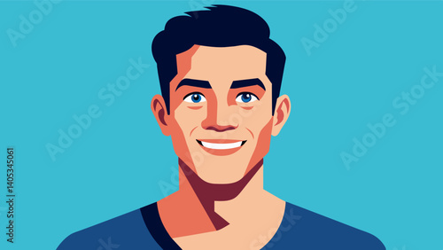 Despite the pressure to have a perfectly chiseled jawline and defined cheekbones he proudly embraced his round and full face. He chose to reject the unrealistic standards of beauty. Vector
