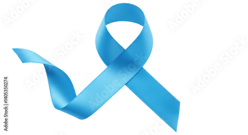 Foto Isolated blue ribbon awareness