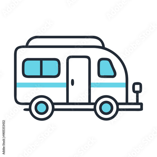 Wallpaper Mural Camper Van Icon Representing Mobile Living and Travel Lifestyle Torontodigital.ca