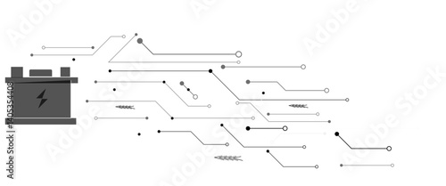 Abstract grey circuit line technology pattern on white background, futuristic vector illustration of digital circuitry design for tech backgrounds	