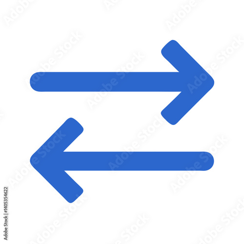 Double Horizontal Arrows Pointing Opposite Directions Icon – Reversal and Navigation Symbol