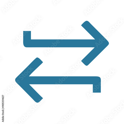 Double Horizontal Arrows Pointing Opposite Directions Icon – Reversal and Navigation Symbol