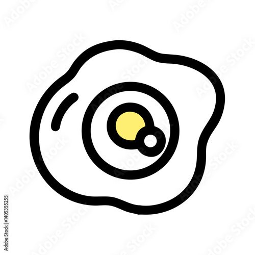 Fried Egg Icon – Breakfast Dish and Cooking Symbol