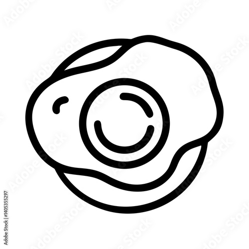 Fried Egg Icon – Breakfast Dish and Cooking Symbol