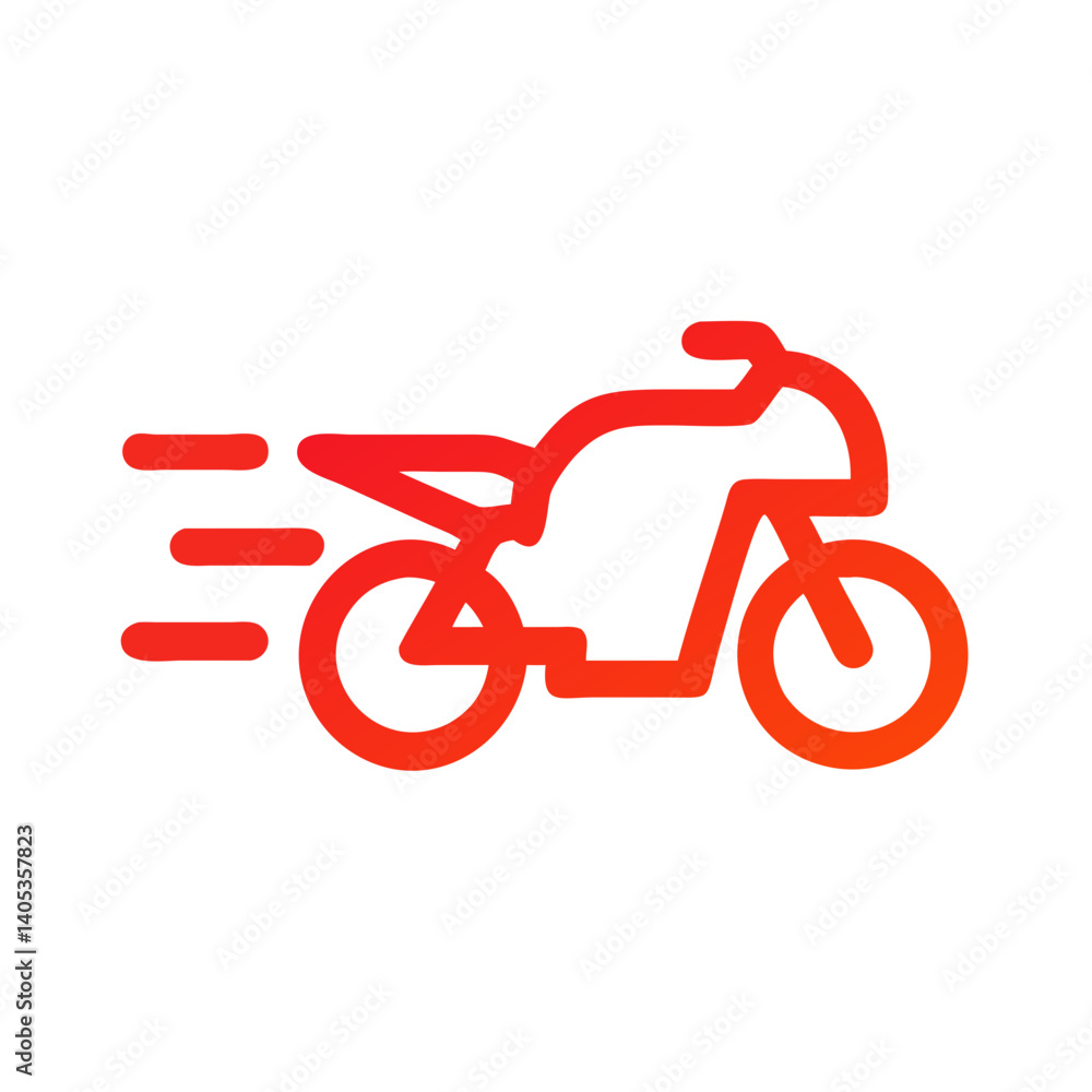 Fototapeta premium Motorcycle Icon – Fast Two-Wheel Vehicle Symbol