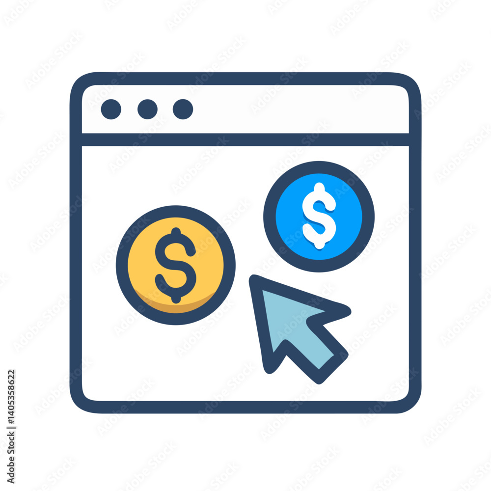 Pay Per Click Icon – Online Advertising and Digital Marketing Symbol Pay Per Click Icon – Online Advertising and Digital Marketing Symbol
