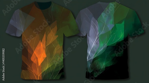 Abstract Leaf Designs on T Shirts of excellence in splendor beyond compare with grace in style