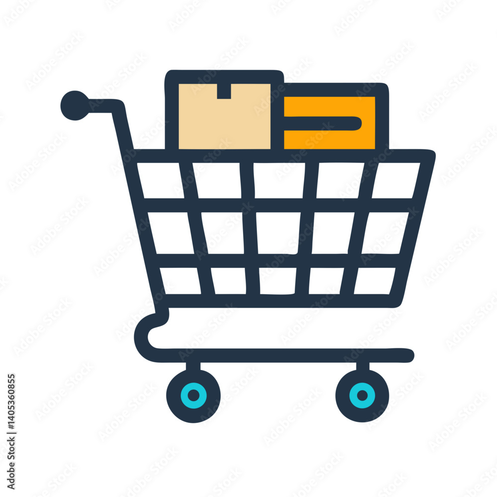 Shopping Cart Icon – Retail and Grocery Shopping Symbol Shopping Cart Icon – Retail and Grocery Shopping Symbol