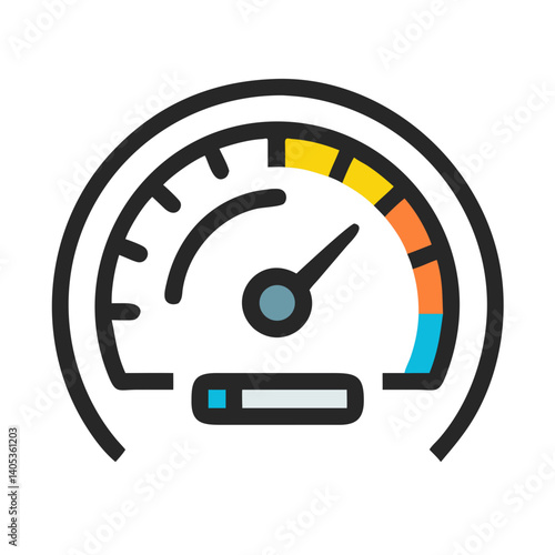Speedometer Icon – Vehicle Speed and Performance Gauge Symbol