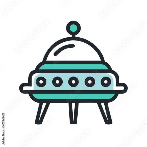 UFO Icon – Futuristic and Sci-Fi Vehicle Symbol