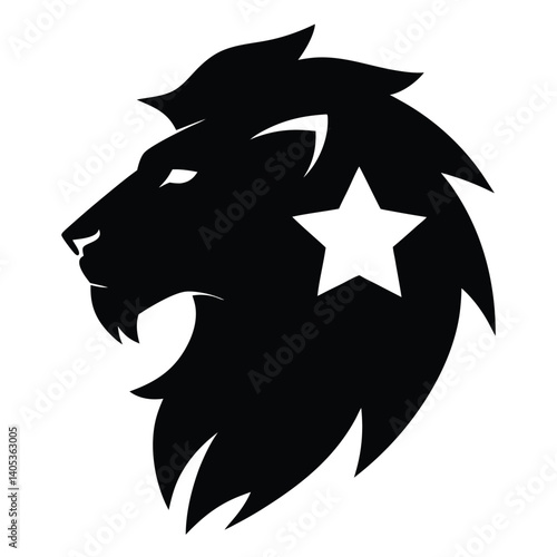 Lion Head Silhouette, Negative Space Lion Head Silhouette with Star Elements

Colorful Vector Lion Silhouette Featuring Starry Negative Space Design
